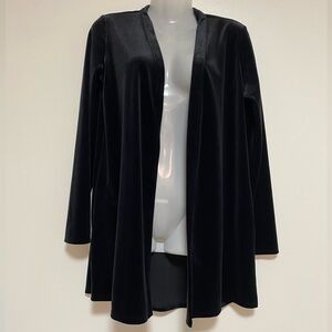 J.JILL BLACK WEAREVER VELVET CARDIGAN SIZE XS